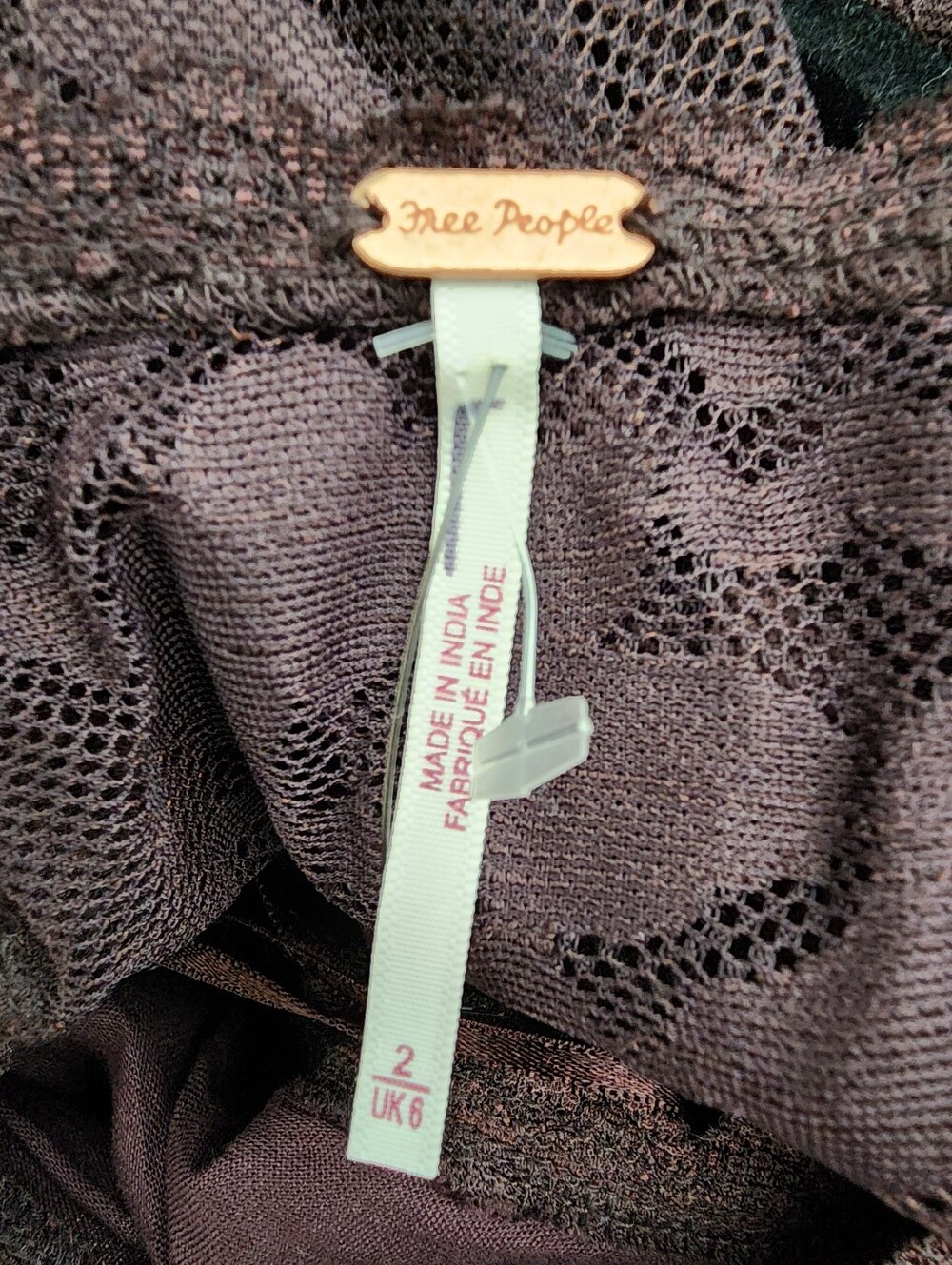 Free People One More Night Brown Lace Maxi Dress Hoco Halloween Day of the Dead - Picture 14 of 14
